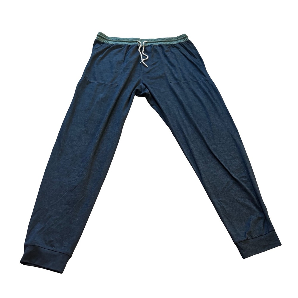 Marine Layer Weekend Sport Mens XL Navy Blue Heathered Jogger Pants Stretch